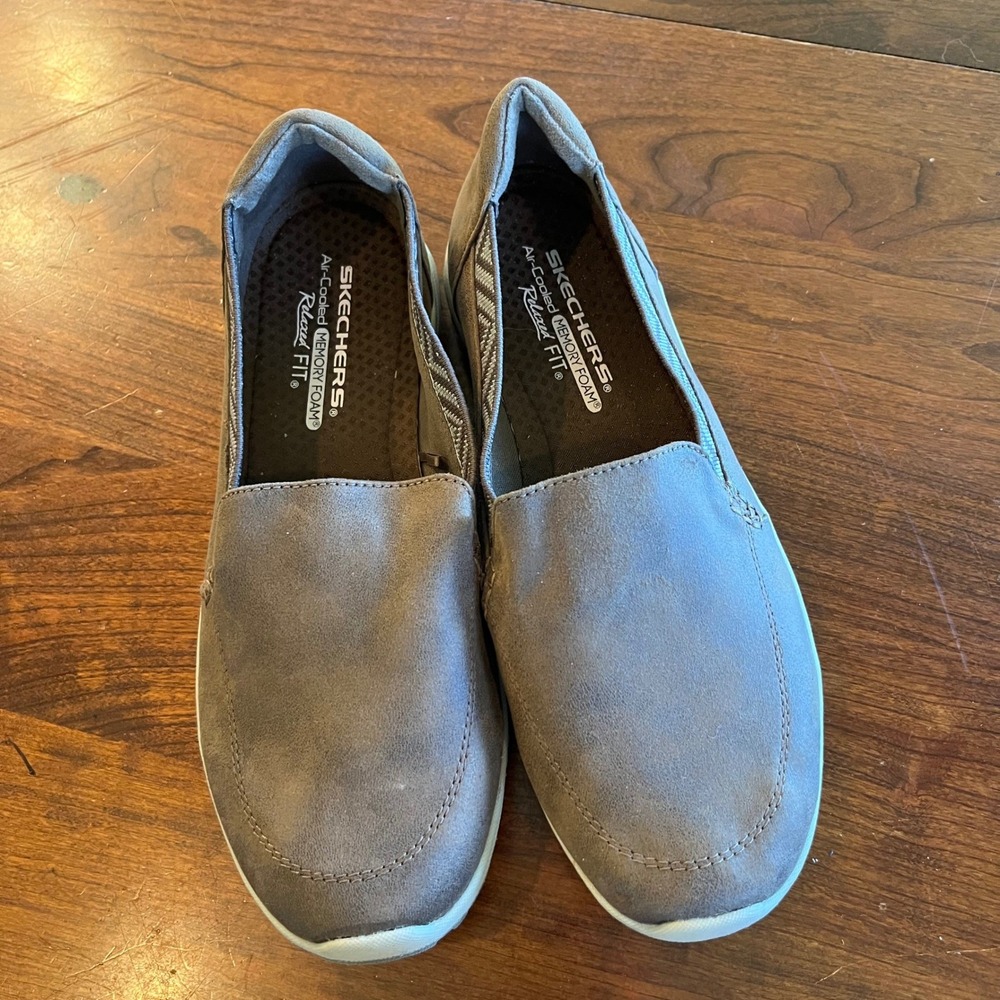 Skechers Relaxed Fit Memory Foam Slip On Shoes 158444 Womens 10 Chocolate Brown